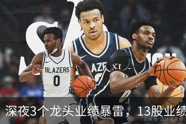 深夜3个龙头业绩暴雷，13股业绩大增，2个龙头增长超过10倍